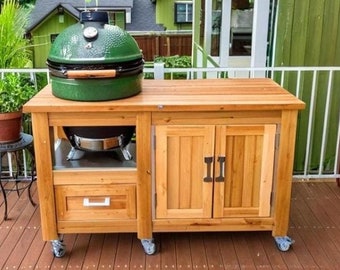 Plany grilla DIY – stół na zamówienie do Big Green Egg i Kamado Joe