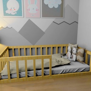Full size toddler bed plans , Montessori Bed frame plans, Montessori  House bed plan, DIY floor bed PDF plans, Bed Frame blueprints