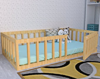Full size toddler bed plans , Montessori Bed frame plans, Montessori  House bed plan, DIY floor bed PDF plans, Bed Frame blueprints