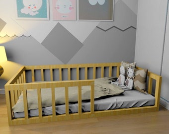 Full size toddler bed plans , Montessori Bed frame plans, Montessori  House bed plan, DIY floor bed PDF plans, Bed Frame blueprints