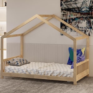 Easy DIY Montessori Bed Plan for Play & Comfort – Step-by-Step Guide. Build a Cozy Montessori Full size House Bed with This DIY Plan