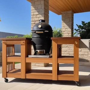 Big Green Egg/Kamado Joe 用カスタム グリル テーブル PDF プラン、グリル カート プラン
