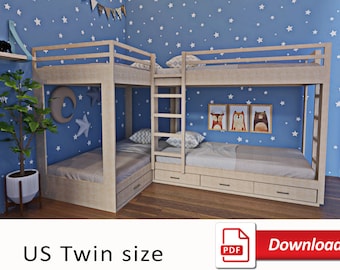 Bunk Bed Plans (Twin Size) - Step-By-Step Guide