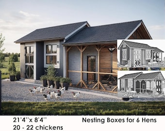 Planos de gallinero para jardín: Diseño de patio trasero (PDF)