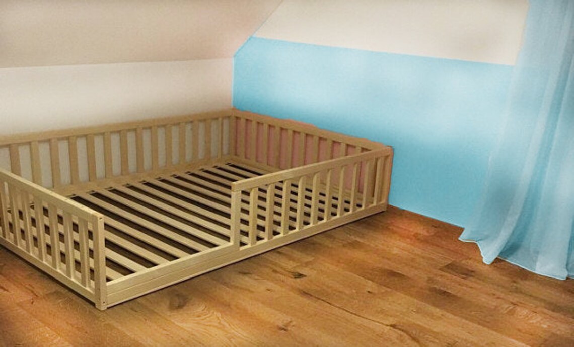 Montessori Floor Bed With Slats Plan Twin Size DIY floor Etsy