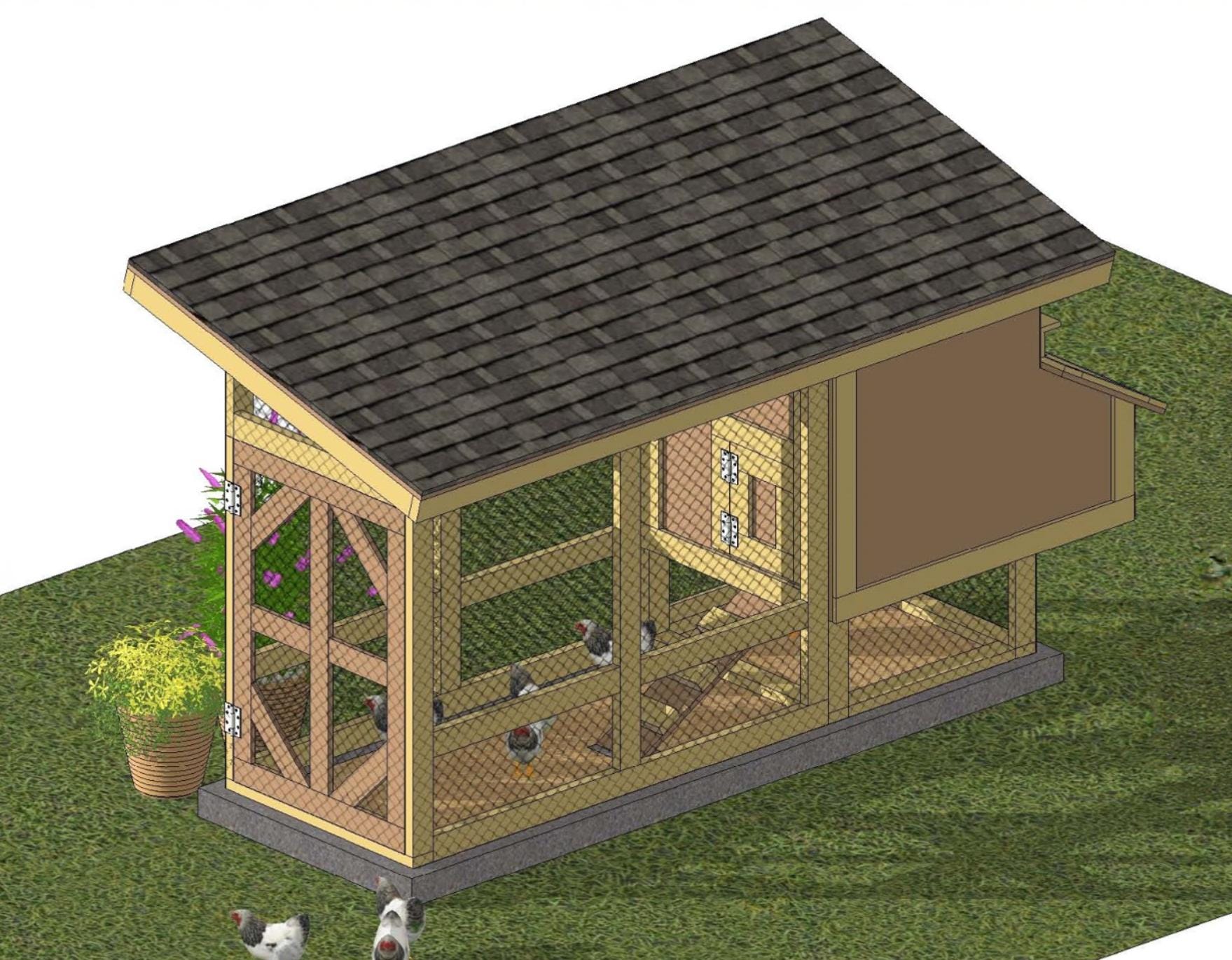 DIY Chicken Coop Plans: Rustic Wooden Design, Secure Wire Enclosure  (digital PDF) - Etsy, image size:1759x1371