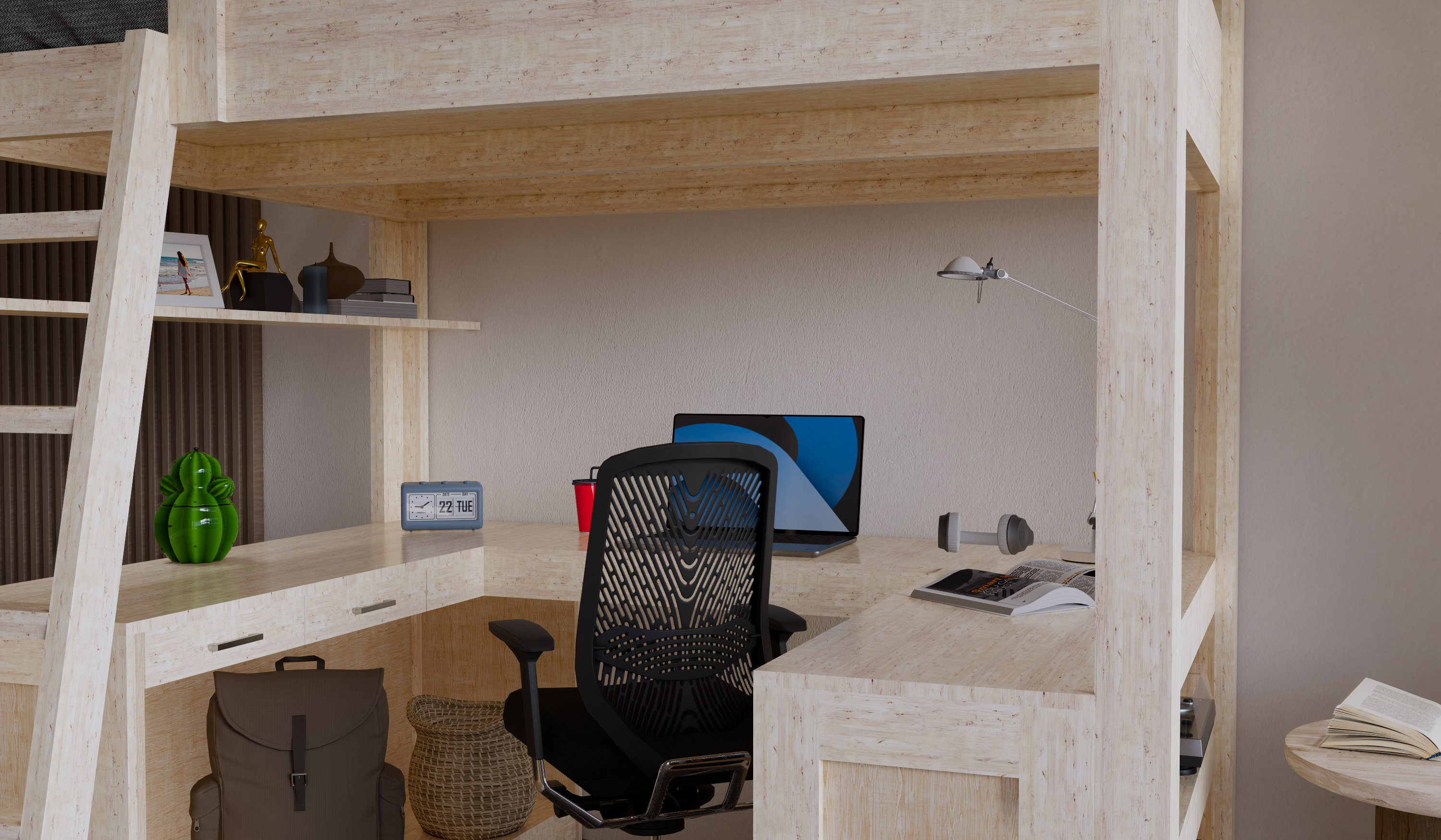 Full Size Loft Bed With Desk Plans Step by step Guide Etsy Ireland