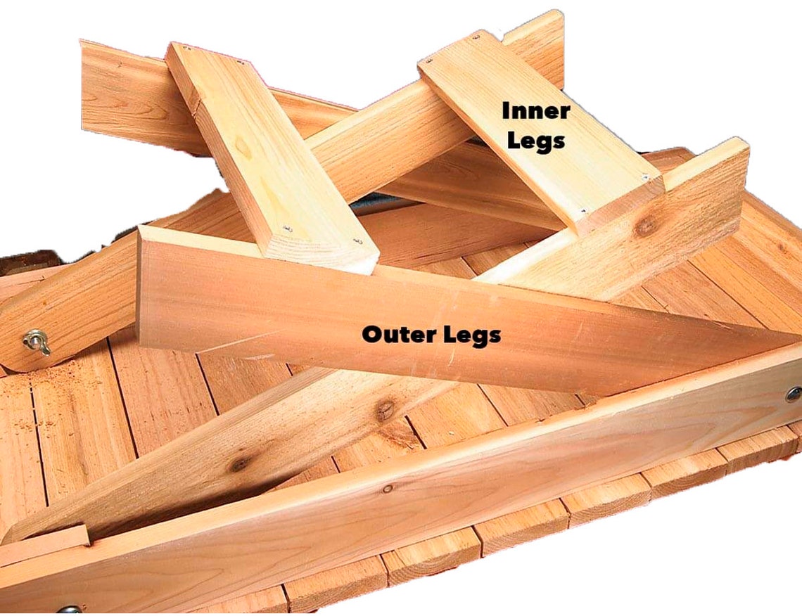 Folding Camping Table Plans Garden Craft Hand Made Table Etsy