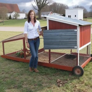 Planos de tractores para gallinas / Gallinero móvil para construir uno mismo / Construya un gallinero portátil y seguro - 48" x 120" - Gallinero para el patio trasero