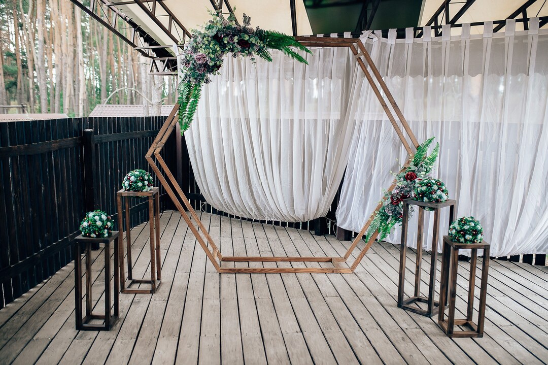 DIY Hexagon Wedding Arch Plan: Arbor Trellis PDF (digital Download) - Etsy