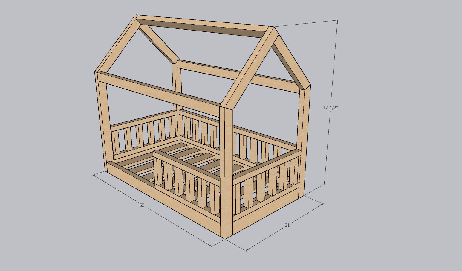 Toddler Bed Plan. Kid Bed Plan. Wood Bed Plan. Montessori Bed Etsy