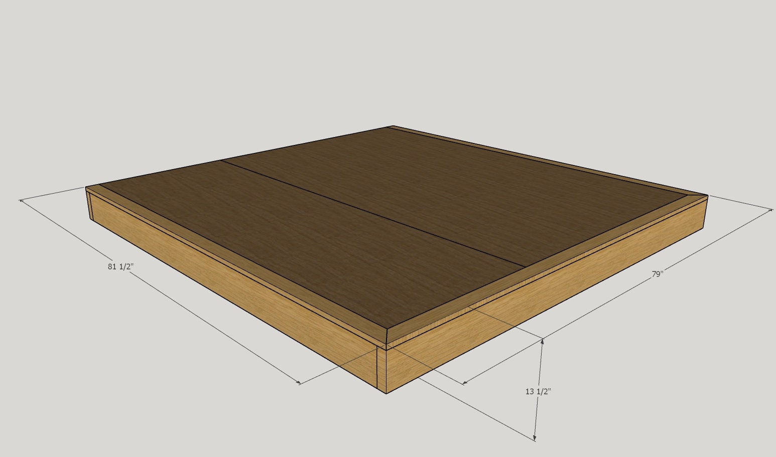 King Size Floating Bed digital Plan Floating Bed Frame With Etsy UK