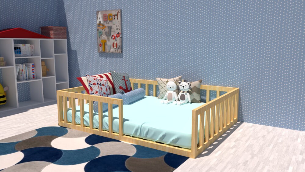 Full Size Toddler Bed Plans Montessori Bed Frame Plans Etsy