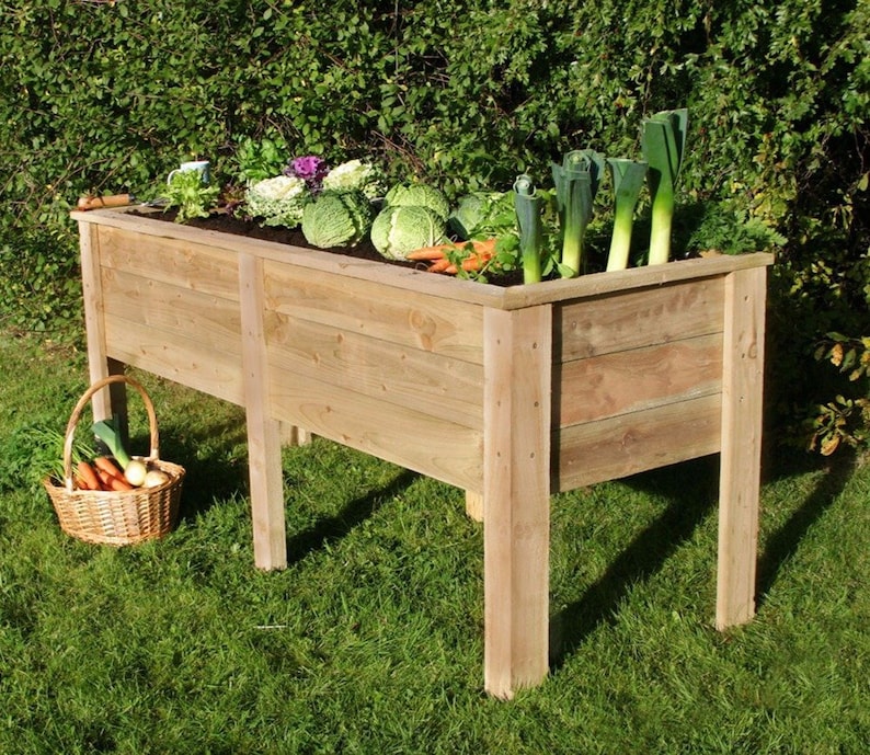 Raised Garden Box Plan PDF 8'x3' Veggie Planter Box - Etsy