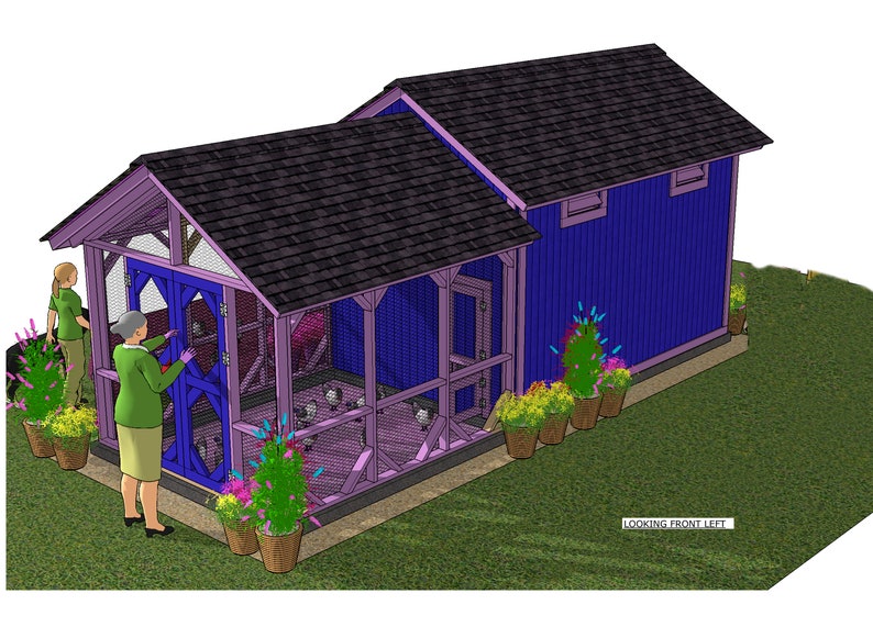 21' x 8' DIY Chicken Coop Garden shed Plans PDF Etsy
