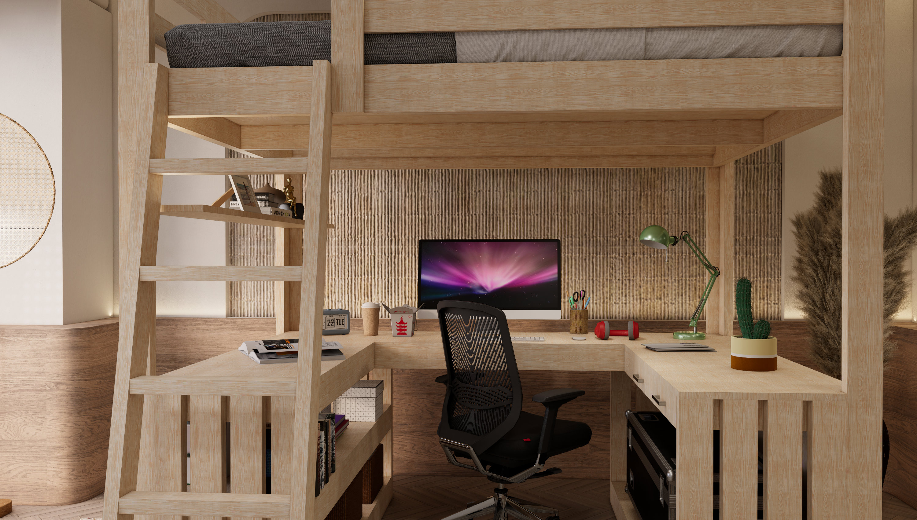 Loft Bed Plans. Full Size DIY Loft Bed With Desk Plan. PDF Etsy Canada