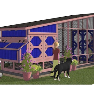 DIY Chicken Coop Plans PDF - 19&#39; x 6&#39; - Backyard Chicken Hutch - Hen House
