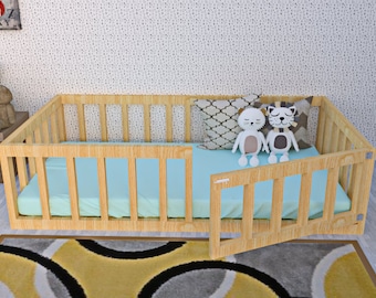 Montessori Twin Floor Bed with Slats PDF Plan: DIY Bed Frame Blueprints