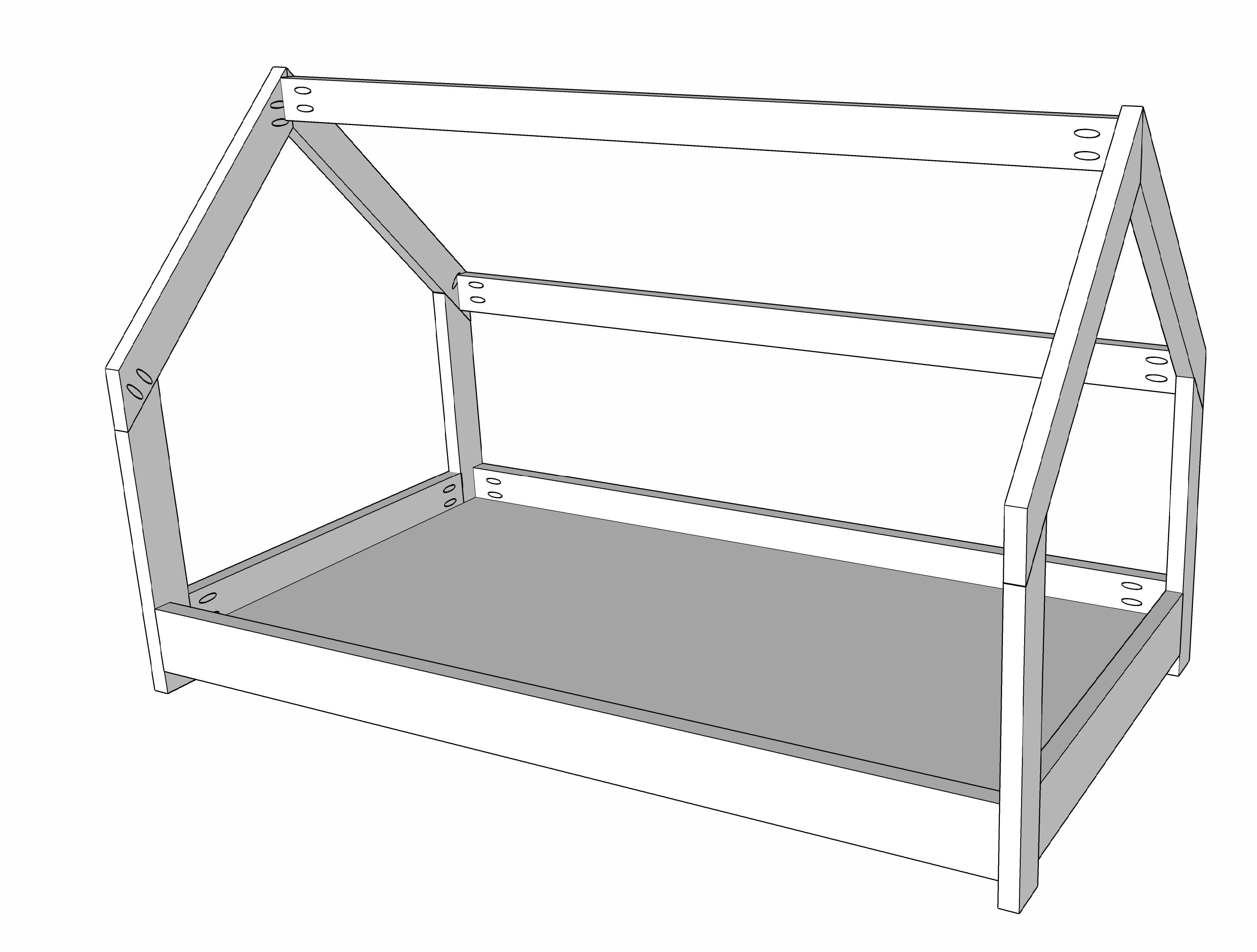 Montessori Twin House Bed Plans. DIY Project Etsy