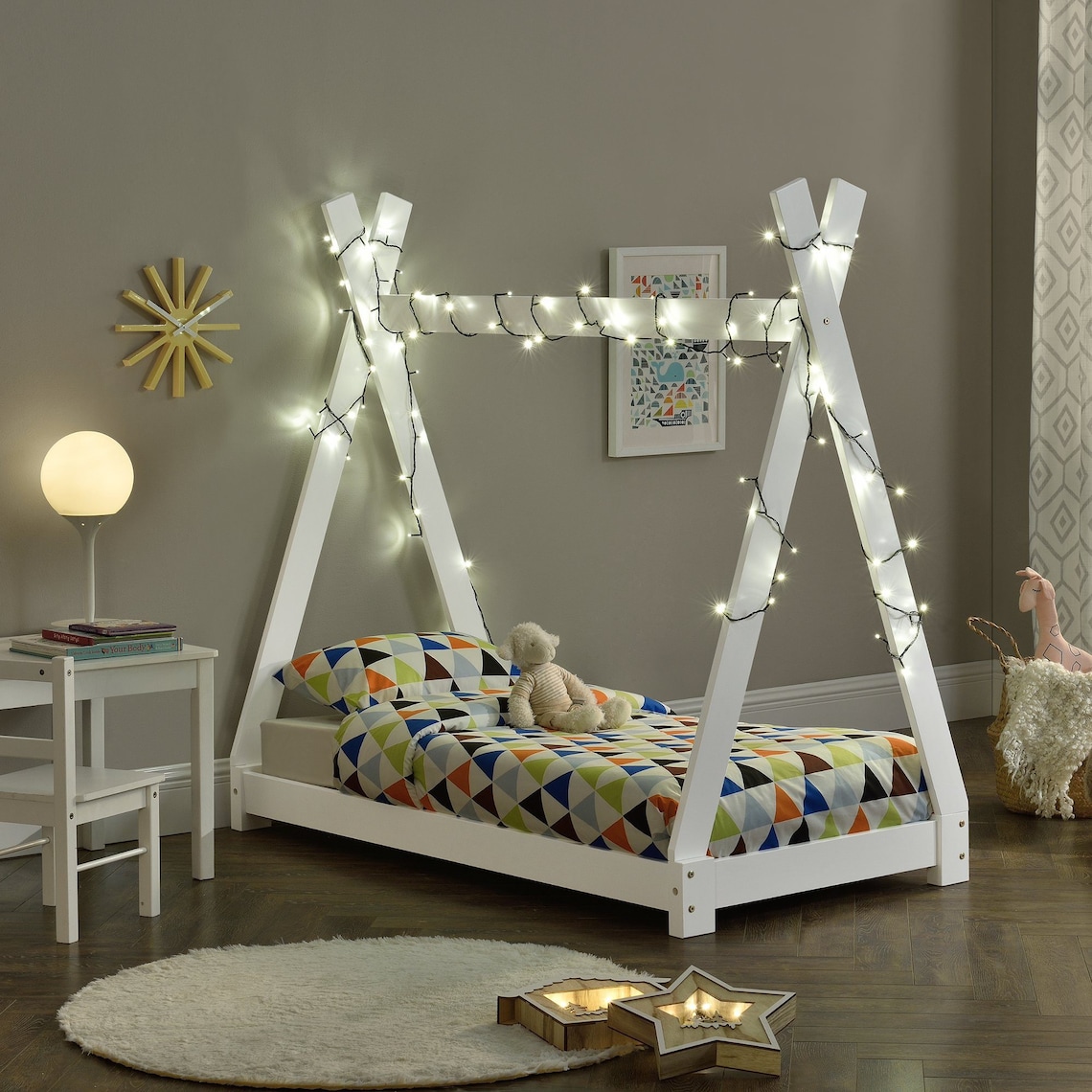 Montessori teepee twin bed plans twin tipi kids floor bed | Etsy