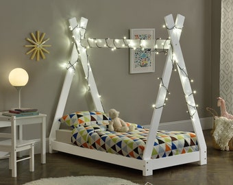 Montessori teepee toddler bed plans, crib tipi kids floor bed project