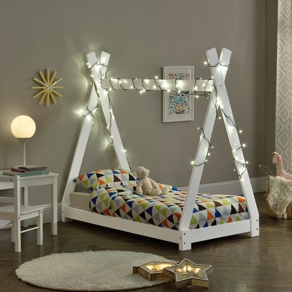 Montessori teepee toddler bed plans, crib tipi kids floor bed project