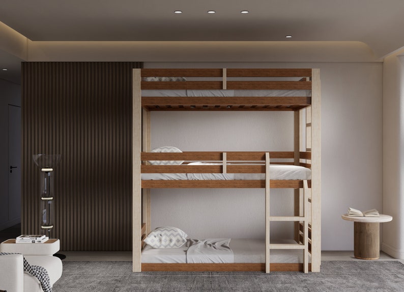 Triple Bunk Bed Frame Plans. Twin Size Loft Bed Plan. DIY Twin Etsy