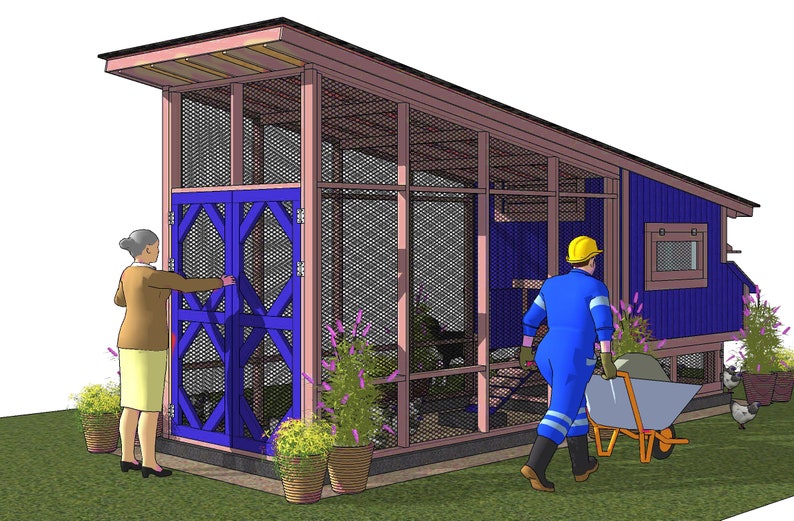 Spacious Chicken Coop DIY Plans: Secure Backyard Hen House (digital PDF ...