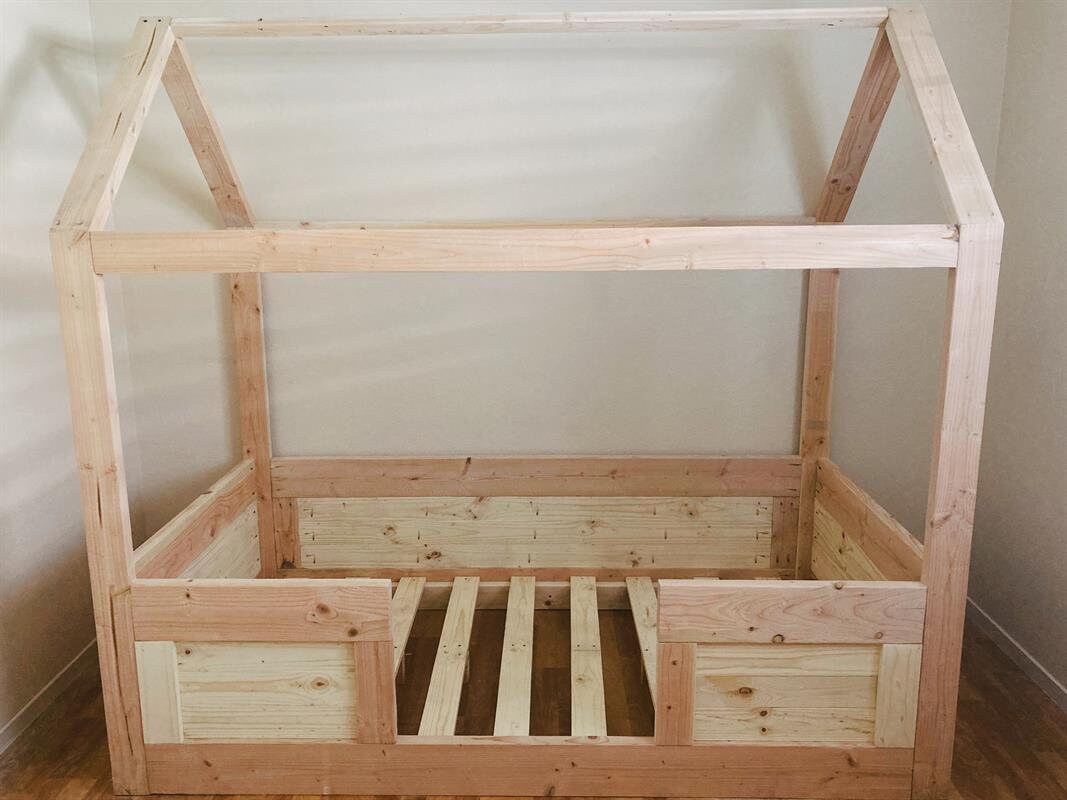 Montessori Bed Plan Twin Toddler House Bed With Slats and Etsy