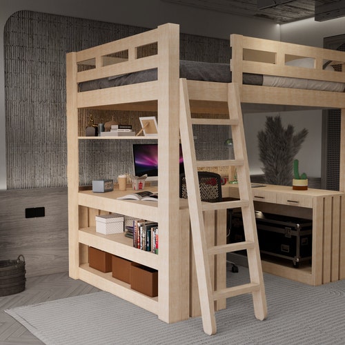 Queen Loft Bed Plans Etsy