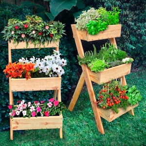 Drei Tier Planter Plan, Veggie Planter, Outdoor Planter, Garten Planter Plan, Wood Planter