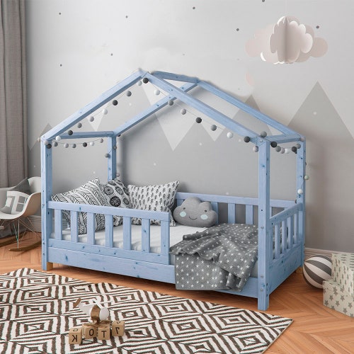 Montessori Floor Toddler Bed With Slats PDF Plan Crib Size Etsy