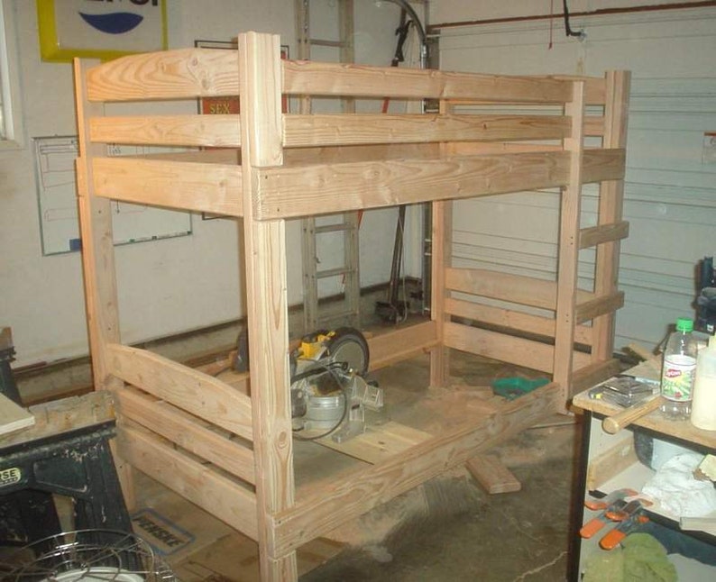 Twin Bunk Bed Plans. Twin Size Loft DIY Full Beds Plan. PDF Etsy