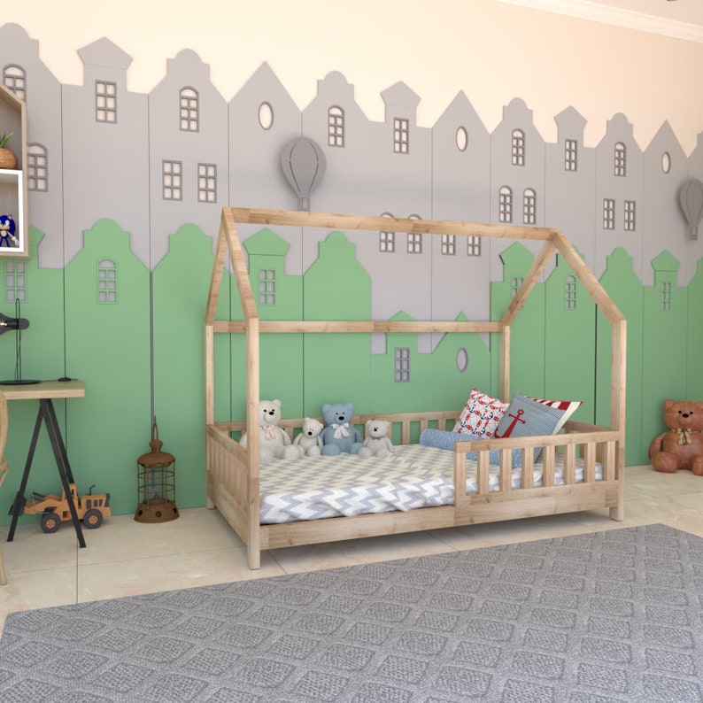 Twin Size House Bed Plan Montessori Floor Bed Digital Plan Etsy