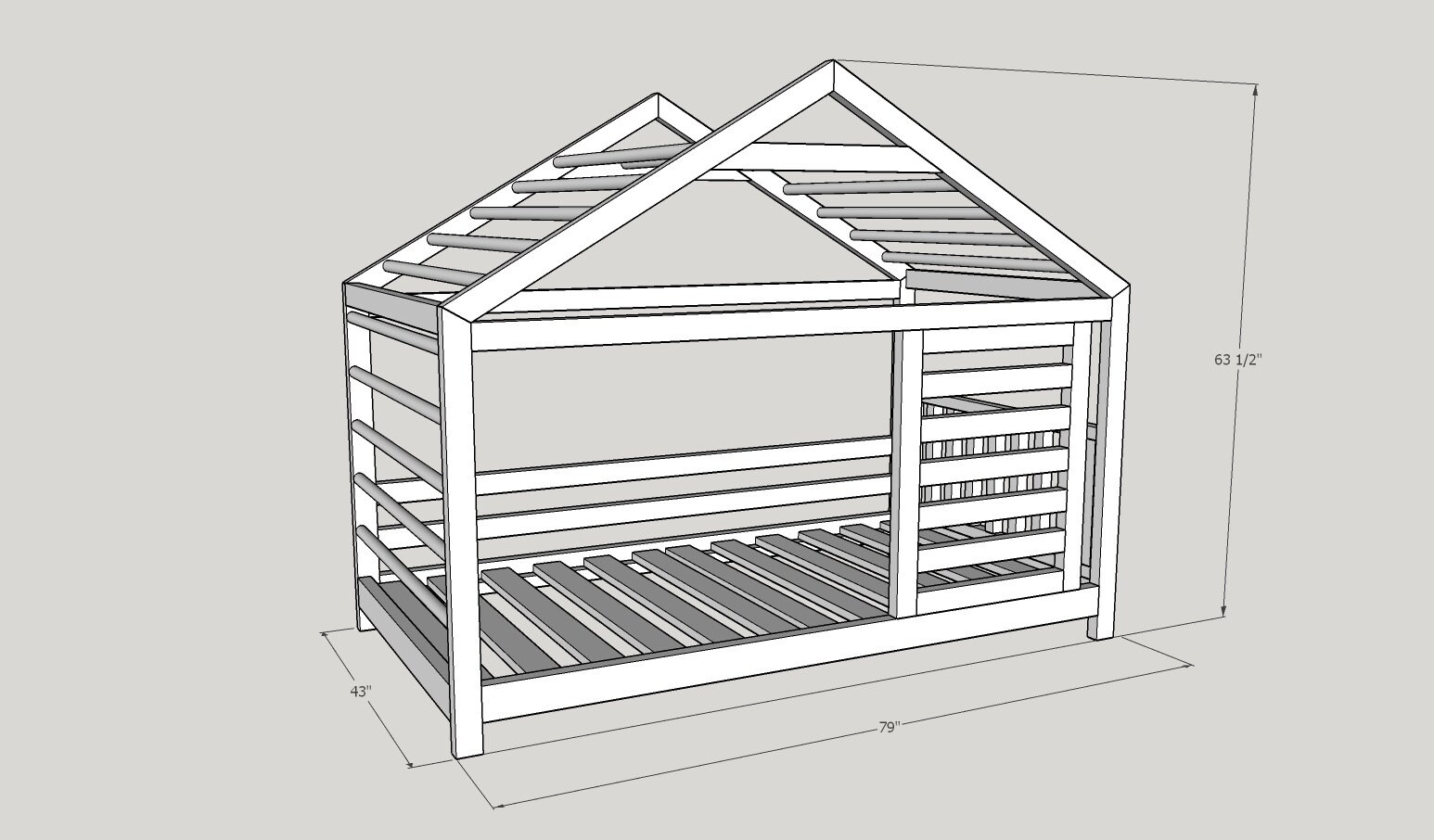 Montessori Twin Size Bed PDF Plan House Bed Plan DIY Etsy