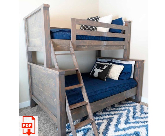 Twin Over Full Bunk Bed Plans, Twin Bunk Bed With Trundle Plans Uk