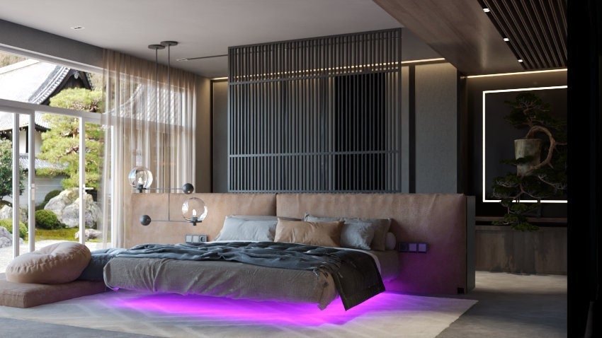 Modern beds with lights deals
