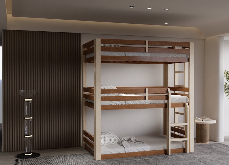 Triple Bunk Bed Frame Plans. Twin Size Loft Bed Plan. DIY Twin Etsy