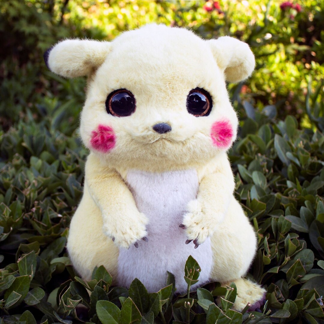 Detective Pikachu Realistic Plush Doll Etsy