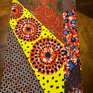 African Wax Print Fabric-6 Yard:Eye-Catching Design for Head Wraps,Dresses,Dolls and Special Projects/Ankara Fabric/Lamp Shade pattern