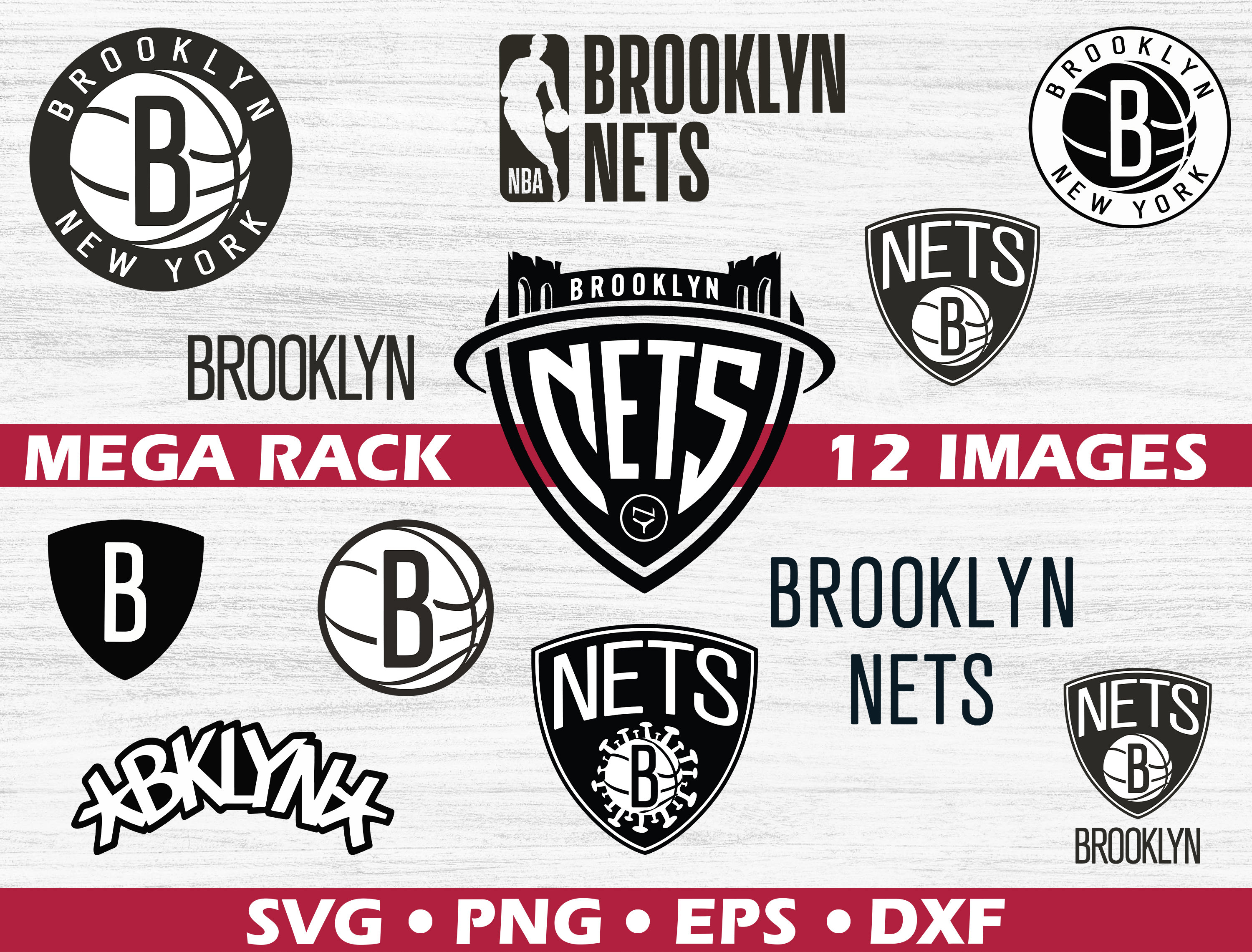Basketball Brooklyn Nets Svg Logo Basketball svgBasketball Etsy