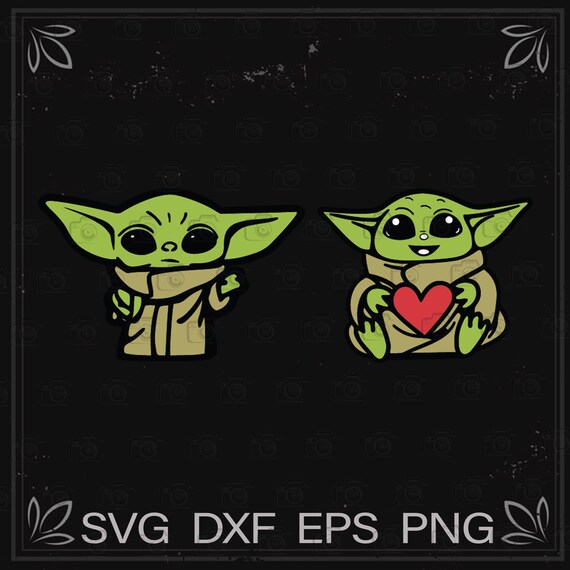 Download Cute Baby Yoda Svgstar Wars Clipart Svg Eps Png Dxf Etsy