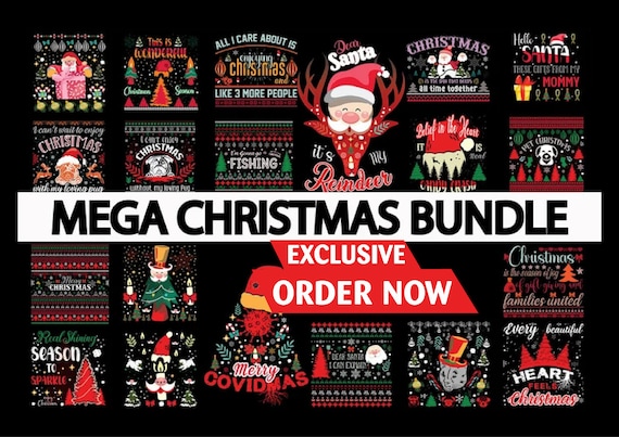 Ugly Christmas sweater SVG bundle, tacky Christmas jumper SVG bundle Perfect for any day Christmas craft project, Commercial Use!