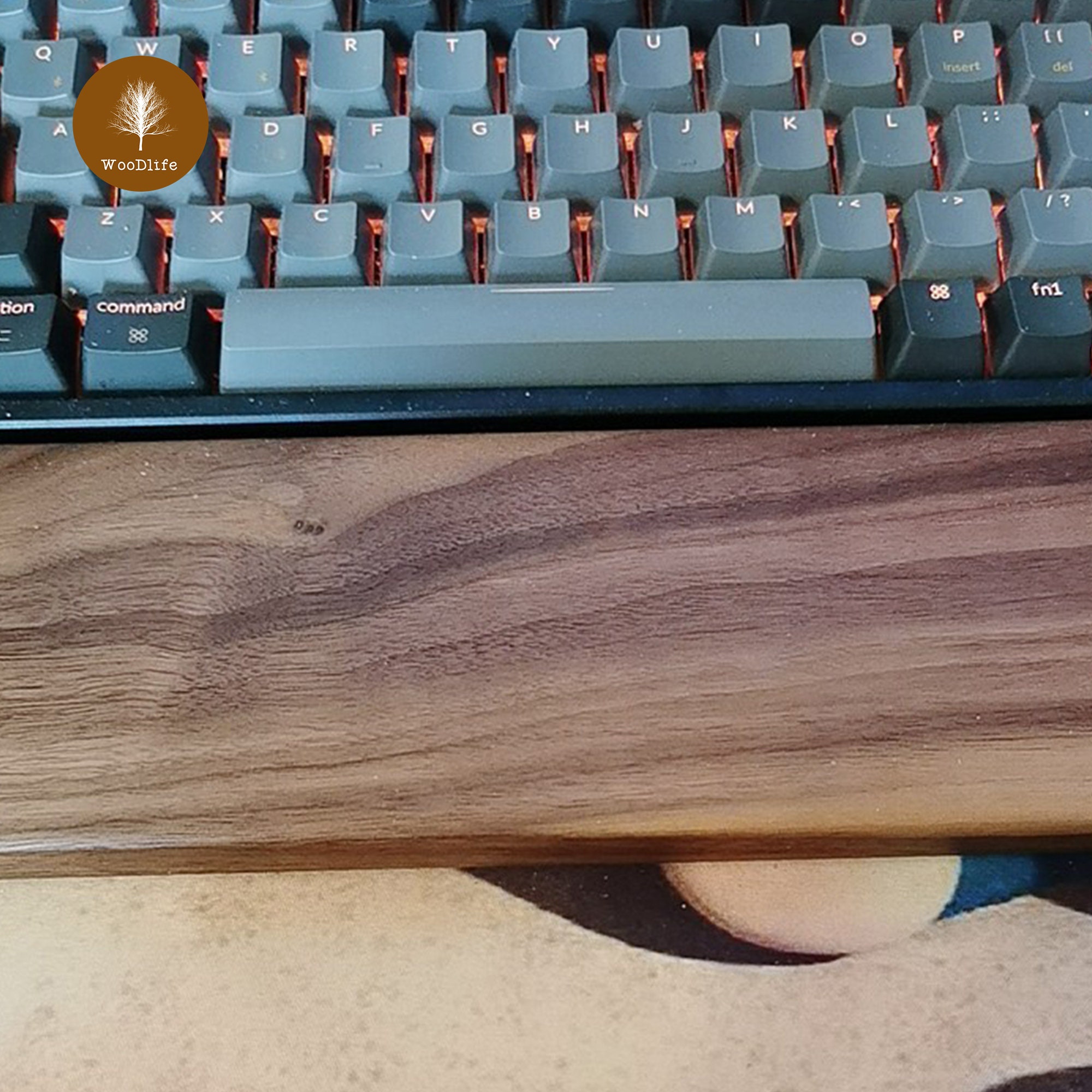 Personalized Walnut Wood Wrist Rest Wooden Mechanical Keyboard Etsy