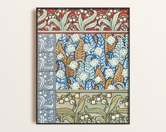 アールヌーボーの水仙模様のウォールアート - Etsy 日本