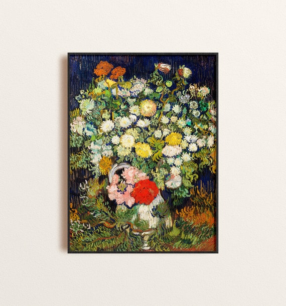 ゴッホの花束の版画：印象派の花の静物画 - Etsy 日本