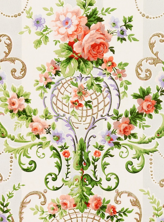 Rococo Period Pastel Floral Print Wall Tapestry off White and Cream Tapestry With Roses and Greenery Fairycore and Light Academia Decor Etsy Canada