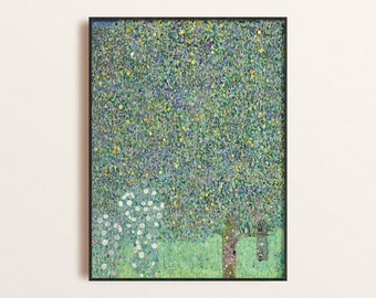 Gustav Klimt Trees Painting Print Poster, Klimt Colorful Trees Giclee Art Print, Trees and Greenery Art Poster, Art Lover Home Decor