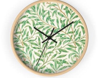 William Morris Leaves Print Clock: Arts & Crafts Movement Decor