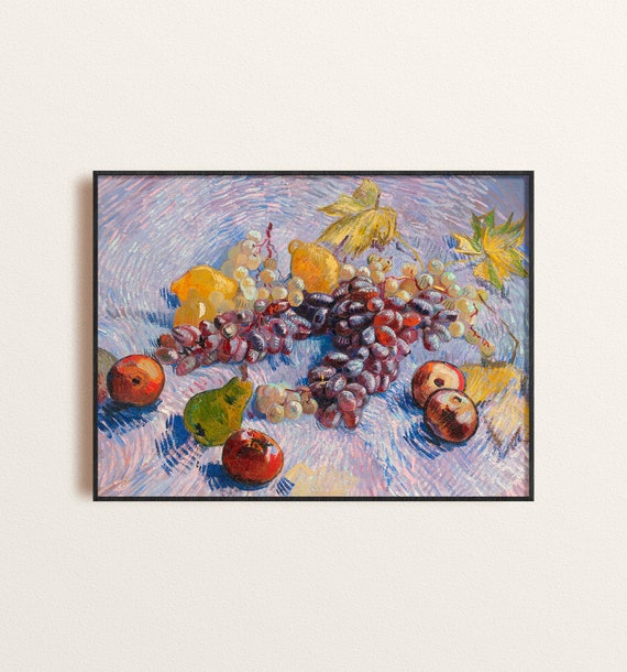 ゴッホのフルーツ静物画アートプリント、フルーツ印象派油絵
